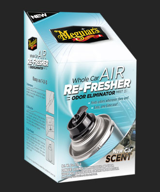 Meguiar's G16402EU Whole Car Air Re-Fresher Odour Eliminator Mist New Car  Scent Air Bomb 59ml : : Automotive