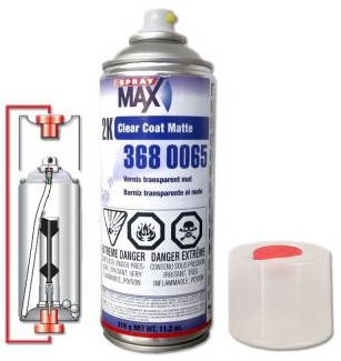 2-PART AUTOMOTIVE GRADE CLEAR-COAT IN AN AEROSOL CAN. SPRAYMAX 2K.