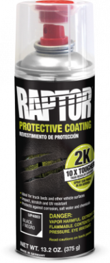  U-POL Raptor 2K - Revestimiento de protección en aerosol, para  cama de camión, espray de pintura protectora de 2 partes de uretano para  reparaciones de manchas y trabajos pequeños : Automotriz