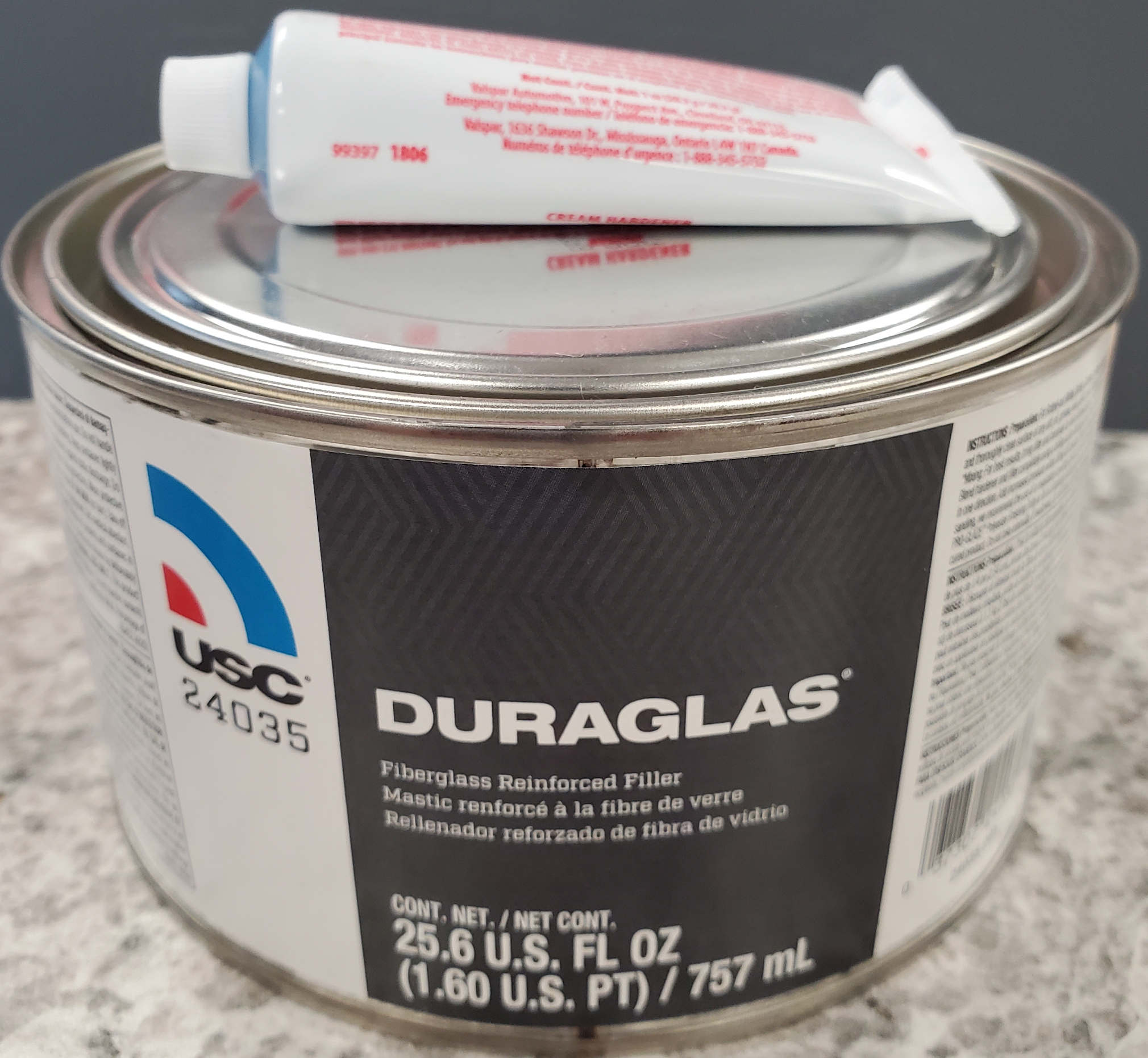 Duraglas Fiberglass Filled Filler Quart 24035